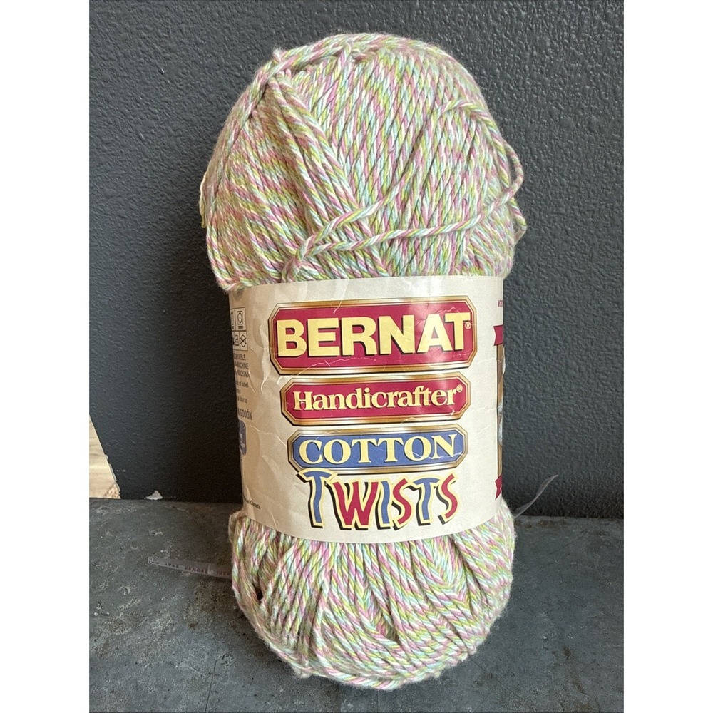 Bernat Handicrafter Cotton Twists Worsted Yarn 1 Skein 12oz/603yds in Lava Lamp